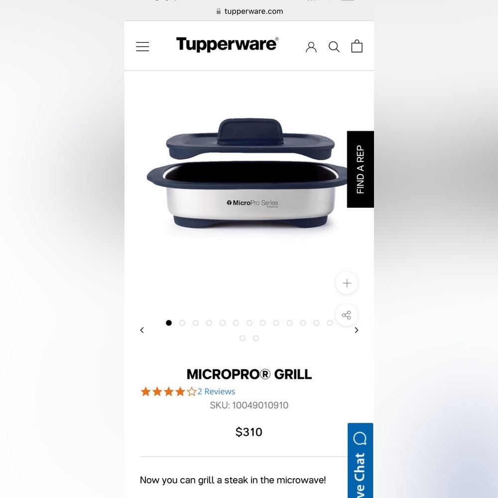 Like new Tupperware MicroPro grill! Used once.